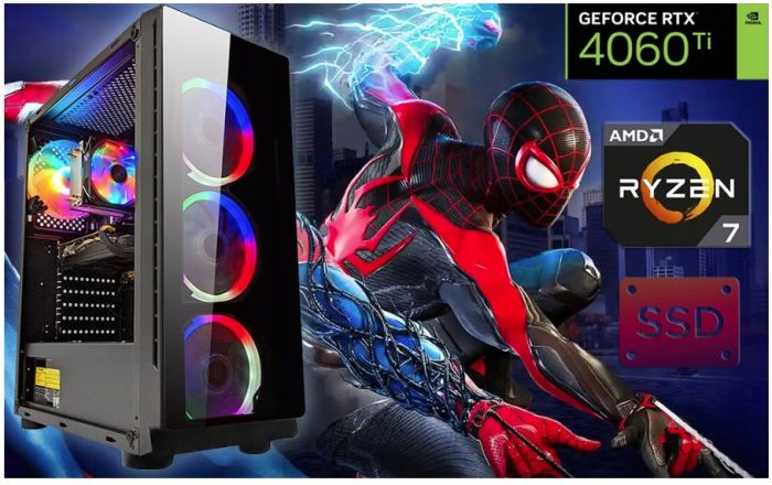 KOMPUTER GAMINGOWY |RYZEN 7| 32GB|2TB SSD| RTX 4060TI 16GB| WiFi |WIN 11