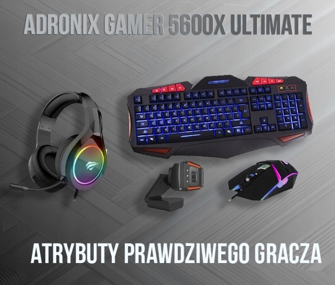 ZESTAW GAMINGOWY GAMER 5600X Ultimate Ryzen 32GB RTX 3060 12GB +Wi-Fi +W11