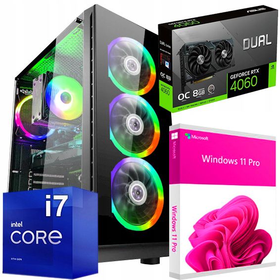 KOMPUTER DO GIER i7-11700f 32GB/1TB SSD RTX 4060 8GB