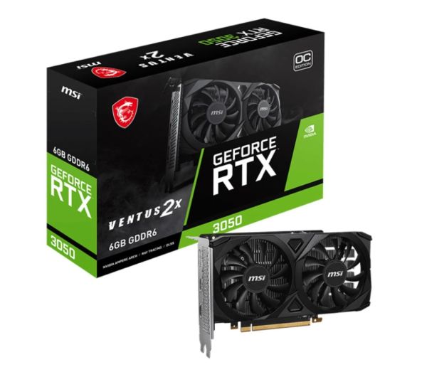 MSI GeForce RTX 3050 VENTUS 2X OC 6GB GDDR6