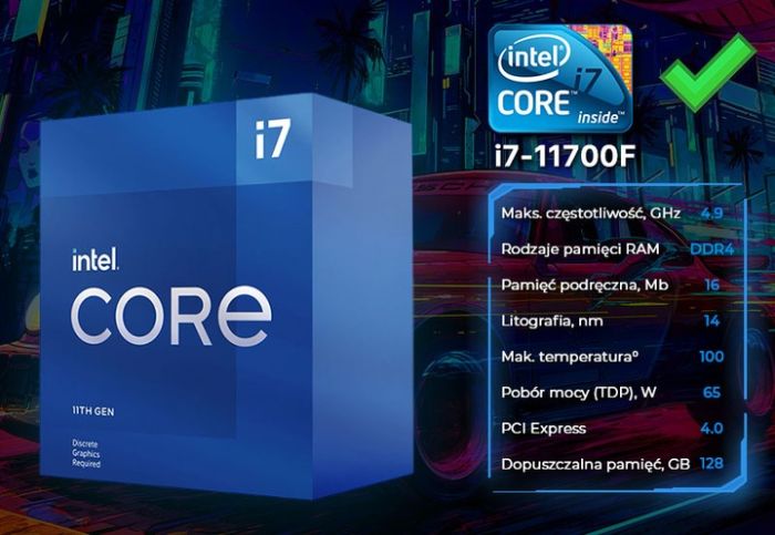 KOMPUTER DO GIER i7-11700f 32GB/1TB SSD RTX 4060 8GB