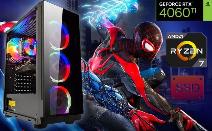 ZESTAW GAMINGOWY 27" |RYZEN 7| 32GB|2TB SSD| RTX 4060TI 16GB| WiFi |WIN 11