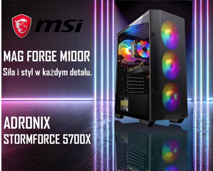 PC GAMINGOWY STORMFORCE 5700X Ryzen 32GB RTX 4060 8GB +Wi-Fi +WIN11