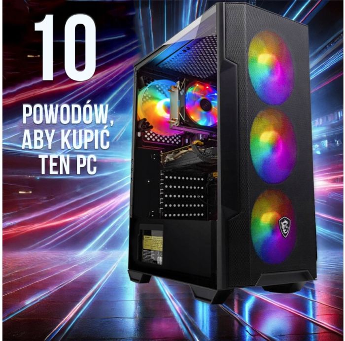 PC GAMINGOWY STORMFORCE 5700X Ryzen 32GB RTX 4060 8GB +Wi-Fi +WIN11